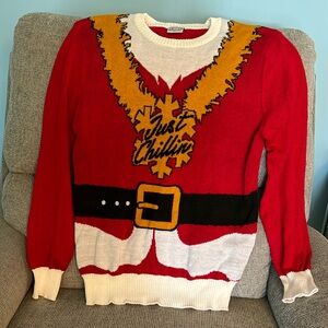 JUST CHILLIN * Long Holiday Sweater SANTA Outfit * CHRISTMAS PARTY Long Sleeves